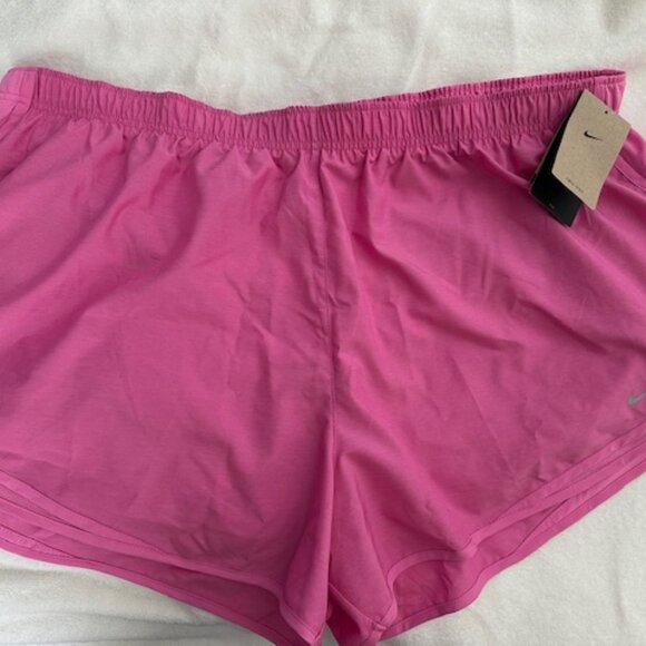Pink Nike Dri-fit Running Shorts - Plus Size - Picture 1 of 5
